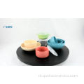 Hot selling embossment opslag aangepaste keramische servies set